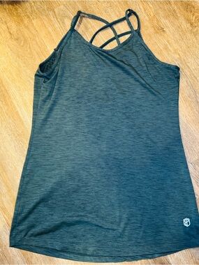 Born Primitive Strappy Tank Top in Heather Green